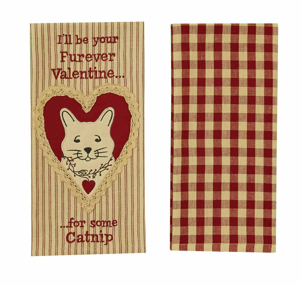 Catnip Embroidered Dishtowel SET 2