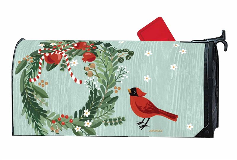 Cardinal Wreath Mailwrap
