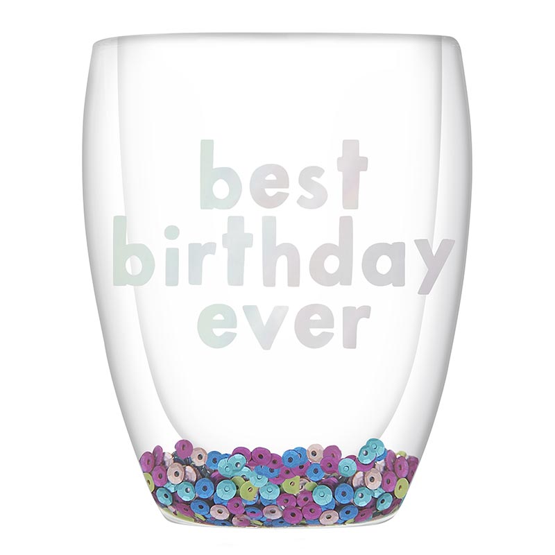 Best Day Ever Double Wall Stemless Glass