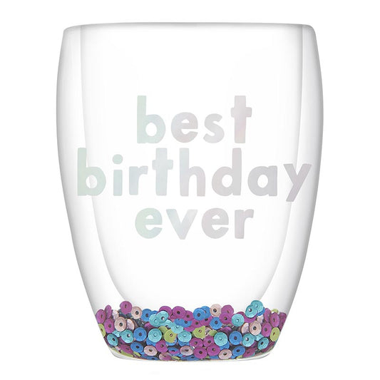 Best Day Ever Double Wall Stemless Glass