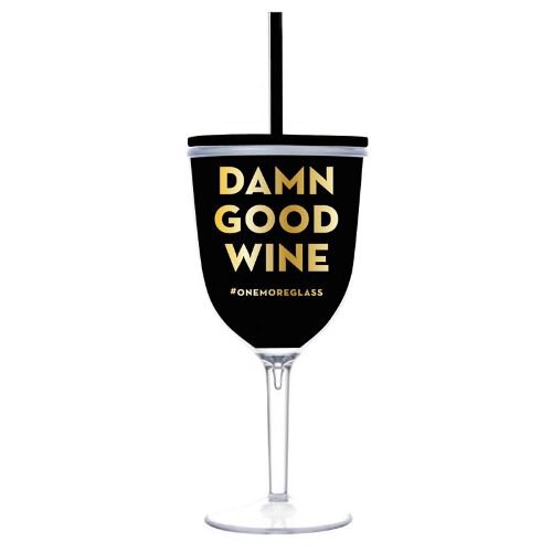 Good Wine 13OZ. Acry w/Straw
