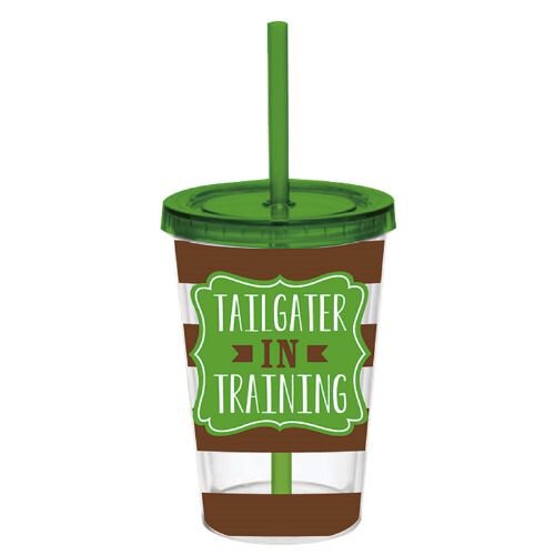TAILGATER IN TRAINING 10OZ Acry w/Straw