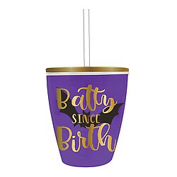 10oz Batty Since Birth w/Straw