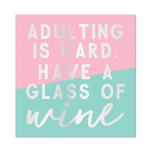 GLASS OF WINE Cocktails Napkin