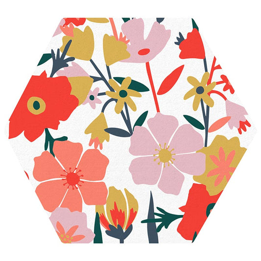 FLORAL DIE CUT BEVERAGE NAPKINS