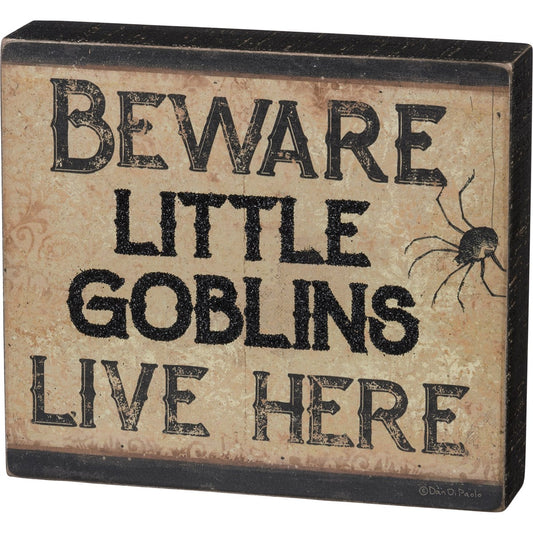 Little Goblins Box Sign