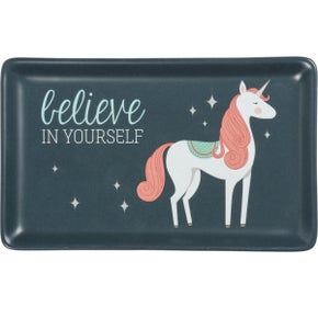 Believe Unicorn Trinket Tray