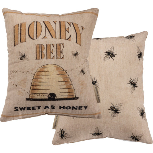 HONEY BEE PILLOW 10X12