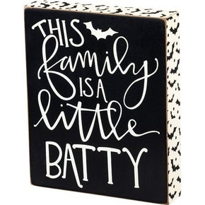 LITTLE BATTY BLOCK SIGN