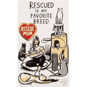 Rescue Mom Cat Pin