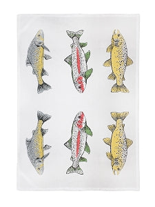 SWIMMING TROUT KITCHEN TOWEL