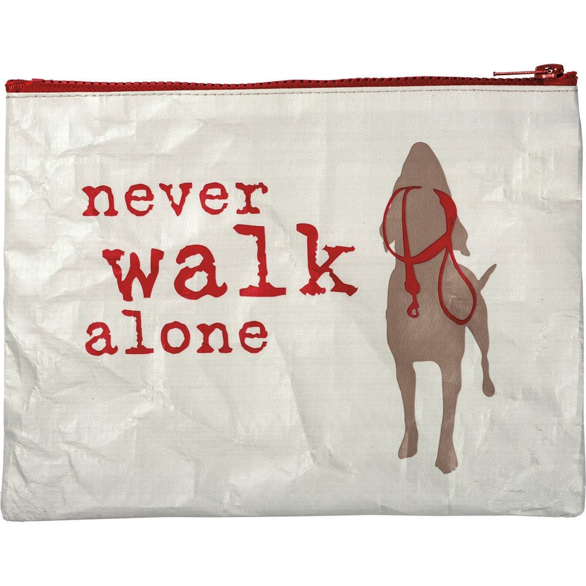 NEVER WALK ALONE ZIPPER POUCH