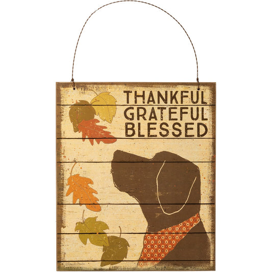 Fall Blessed Dog Wall Decor