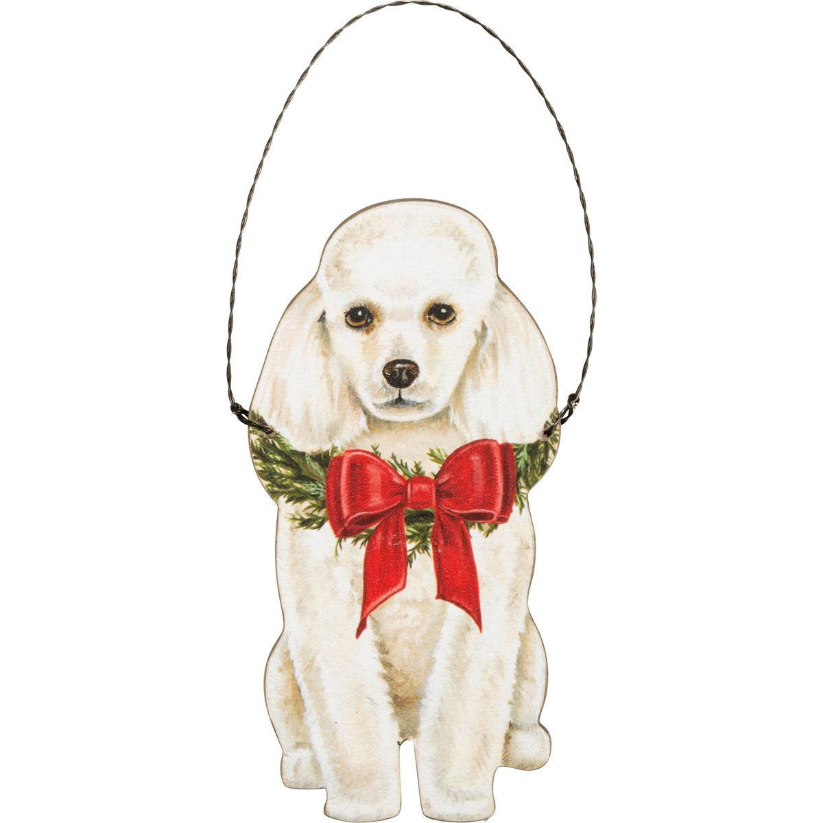 Christmas POODLE 5" Ornament