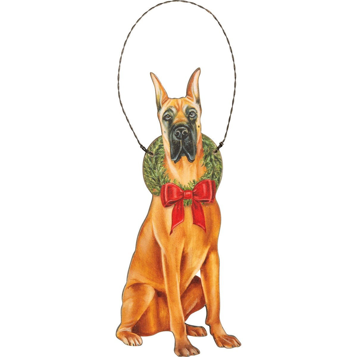 Christmas GREAT DANE 6" Ornament