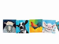 CHOOSE HAPPY FARM COASTER SET