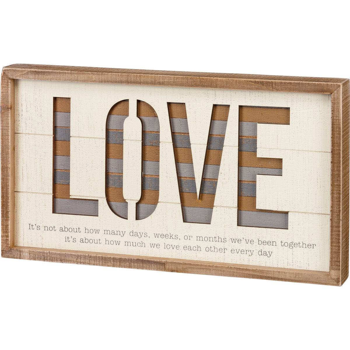 LOVE INSET SLAT BOX SIGN