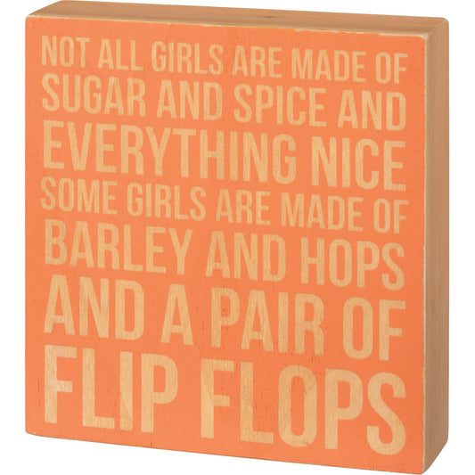 PAIR OF FLIPFLOPS BOX SIGN