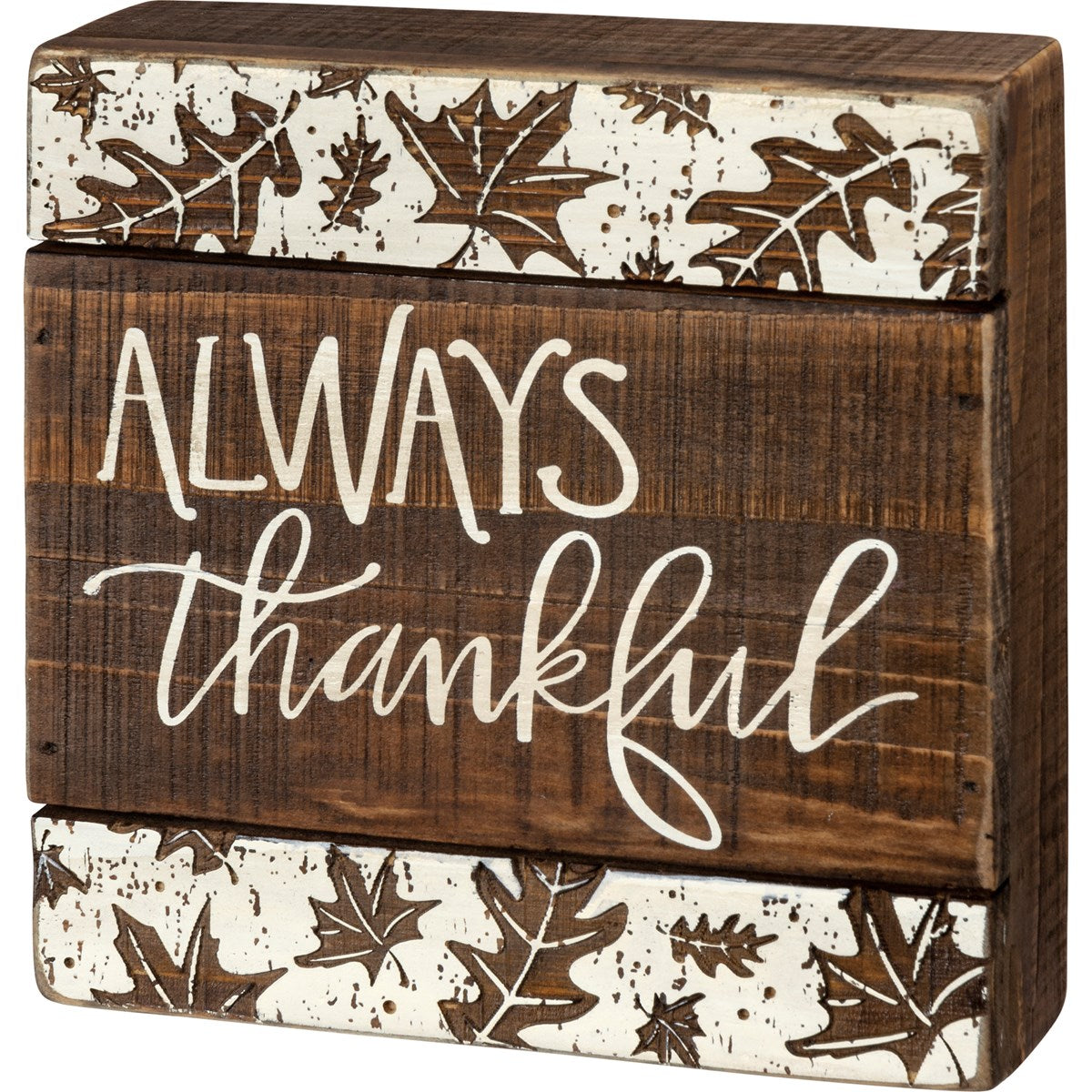 Thankful Debossed Block Sign