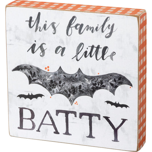 LITTLE BATTY BLOCK SIGN