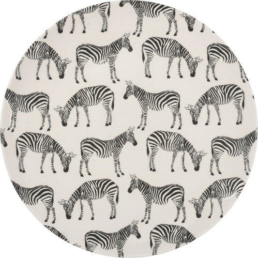 Zebra Stoneware Plate 8.5"