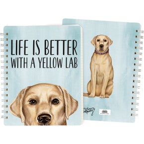 YELLOW LAB SPIRAL NOTEBOOK