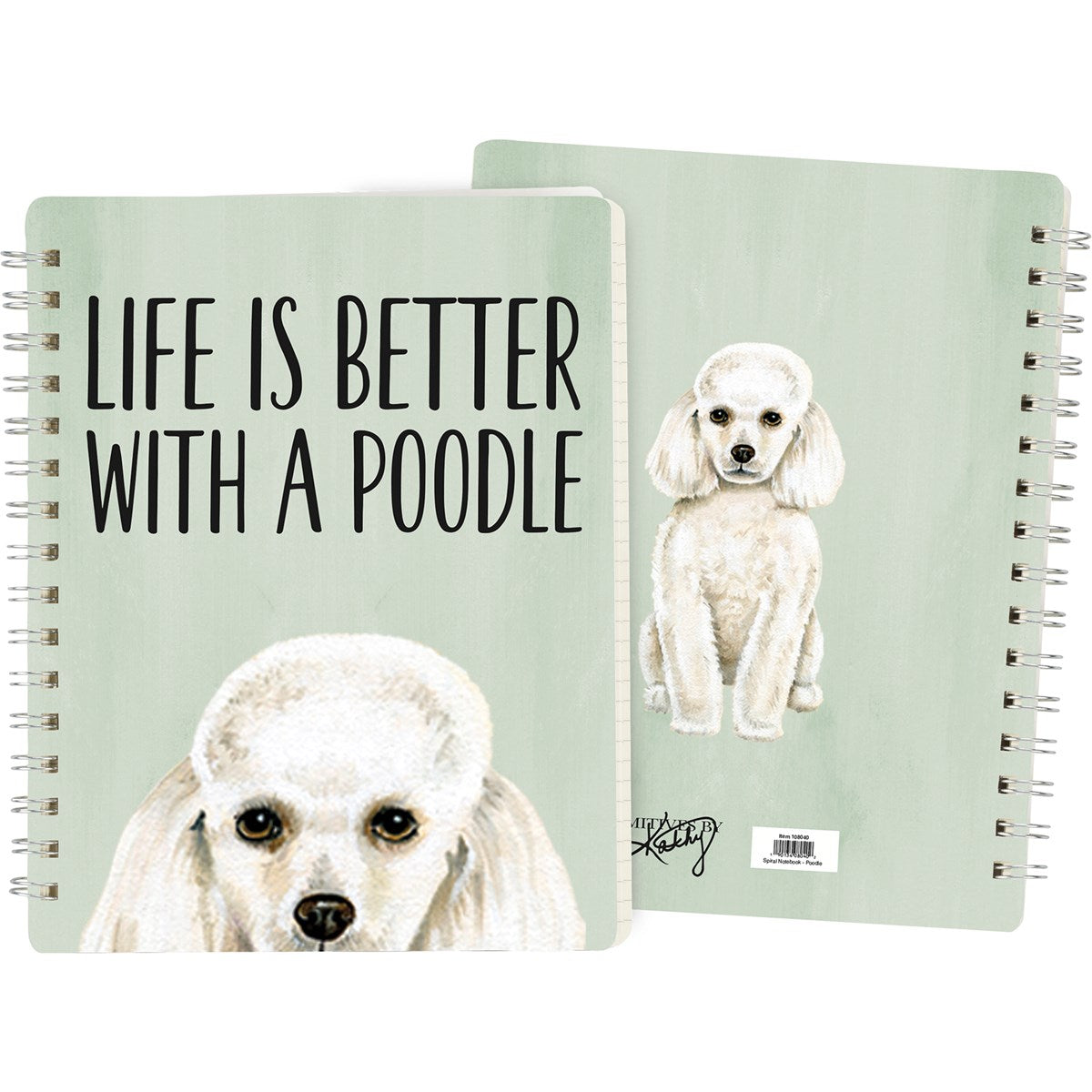 POODLE SPIRAL NOTEBOOK