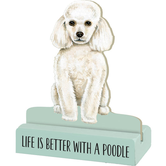 White POODLE STAND UP