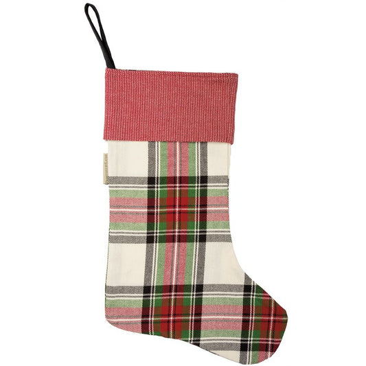 CREAM PLAID STOCKING
