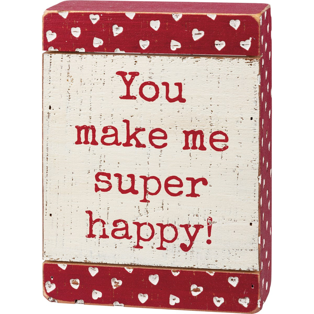 Super Happy Slat Box Sign