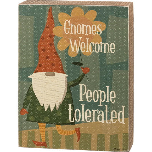Gnomes Welcome Box Sign
