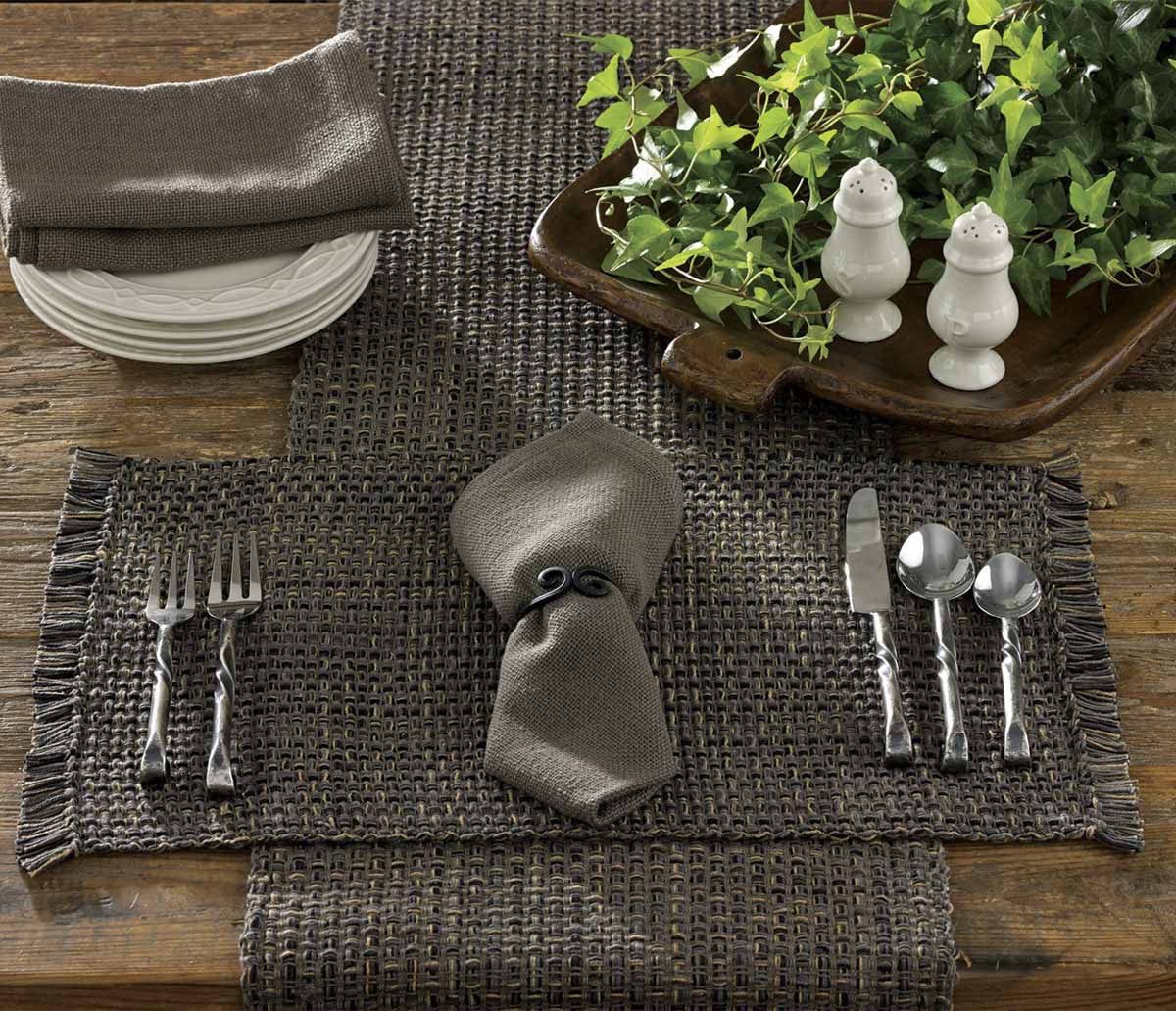 Charcoal TWEED 13X54 Runner
