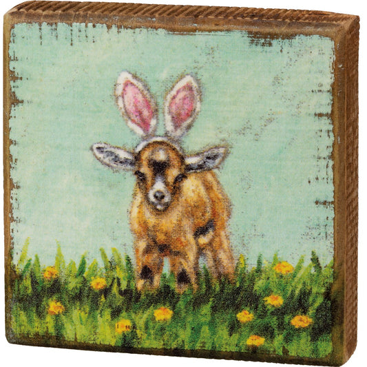 KID BUNNY EARS BLOCK SIGN