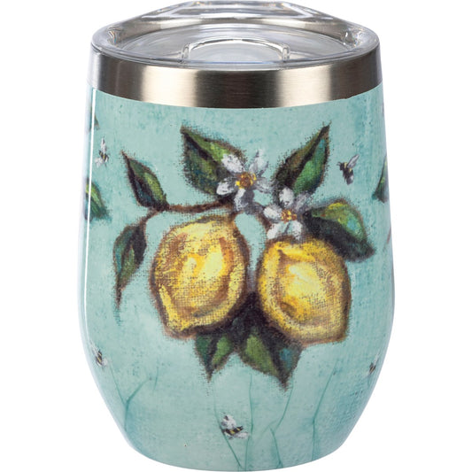 Lemons Wine Tumbler