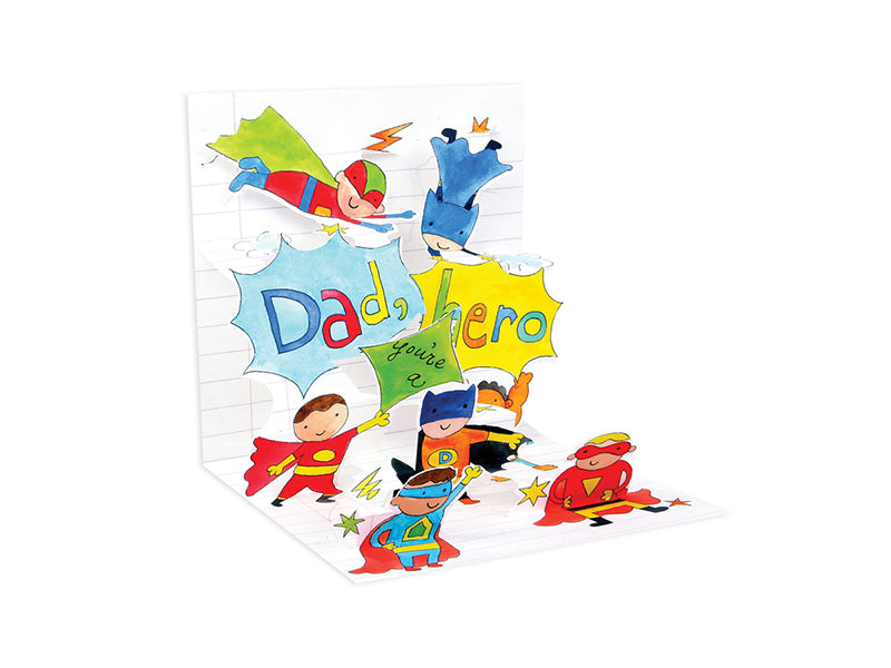 Dad Hero Pop Up Card