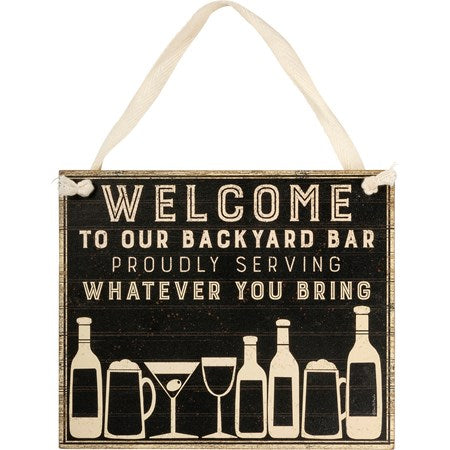 Proudly Serving Whatever You Bring Hanging Decor
