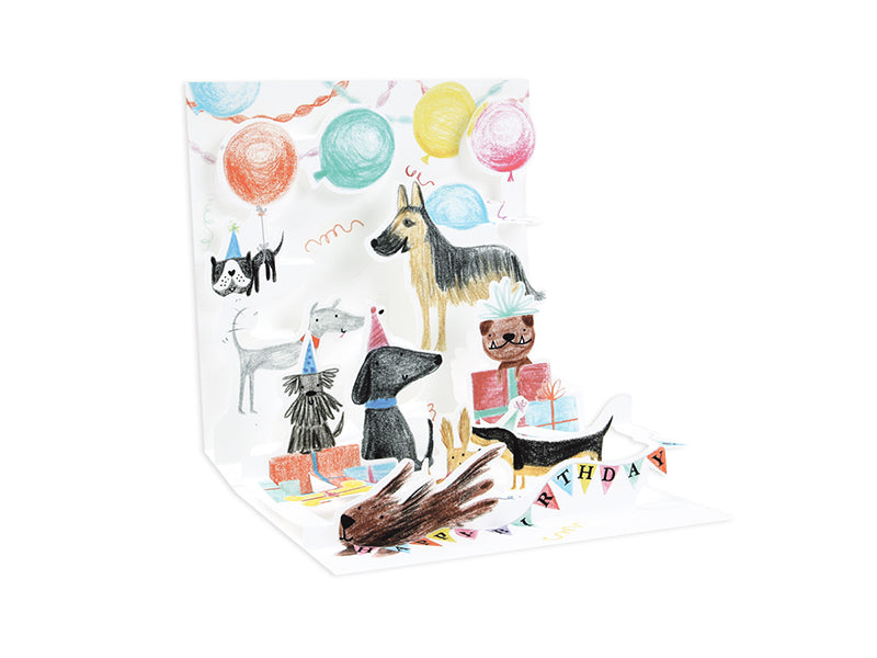 Dogs Birthday Pop Up Card