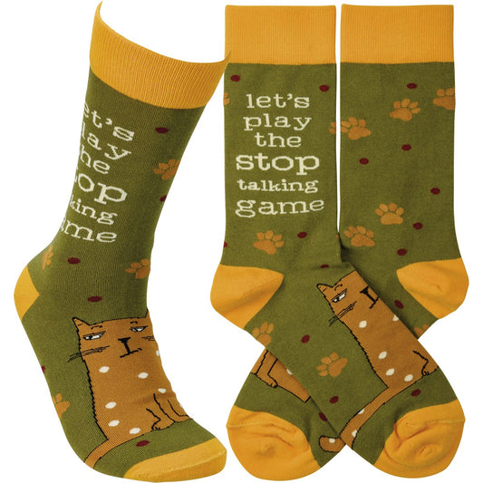 Stop Talking Cat Socks