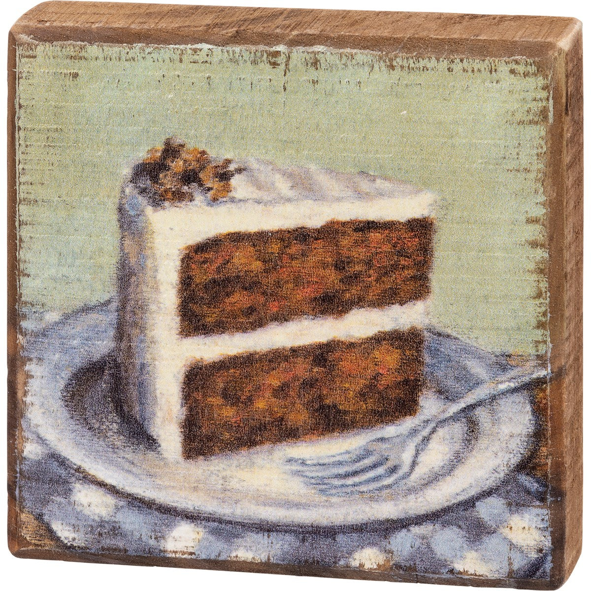 CARROT CAKE SLICE BLOCK SIGN