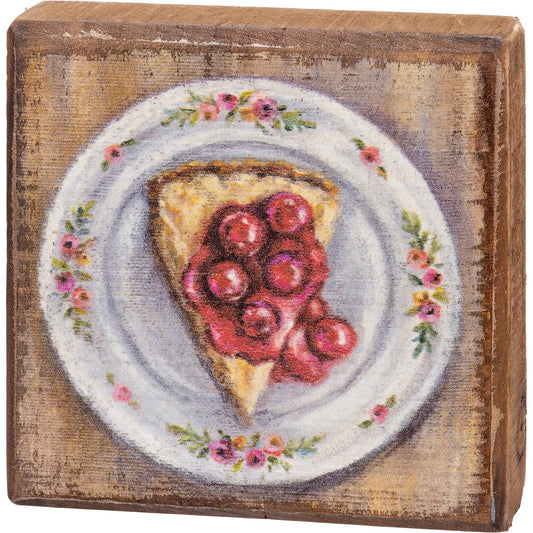 CHEESECAKE SLICE BLOCK SIGN