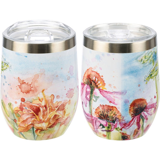 Floral Wine TUMBLER