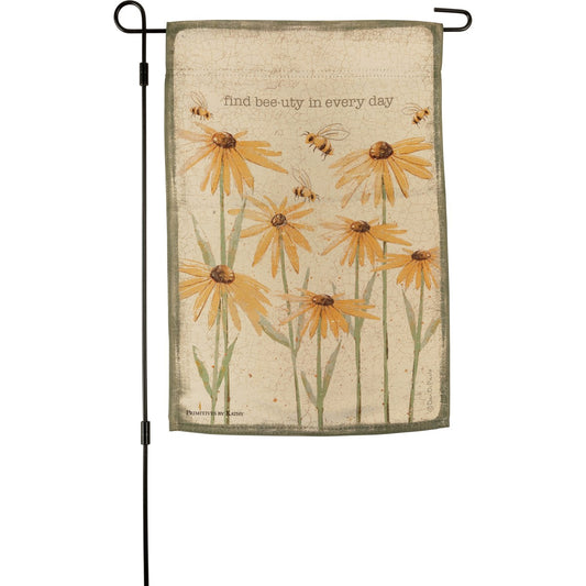 FIND BEE-UTY GARDEN FLAG