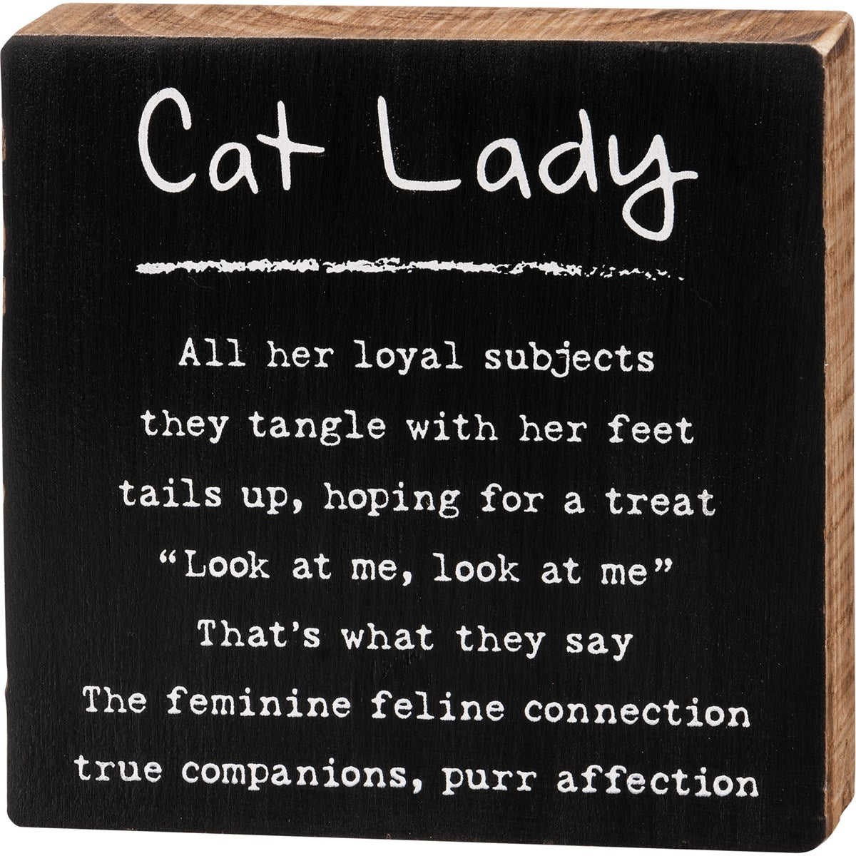 Cat Lady Block Sign