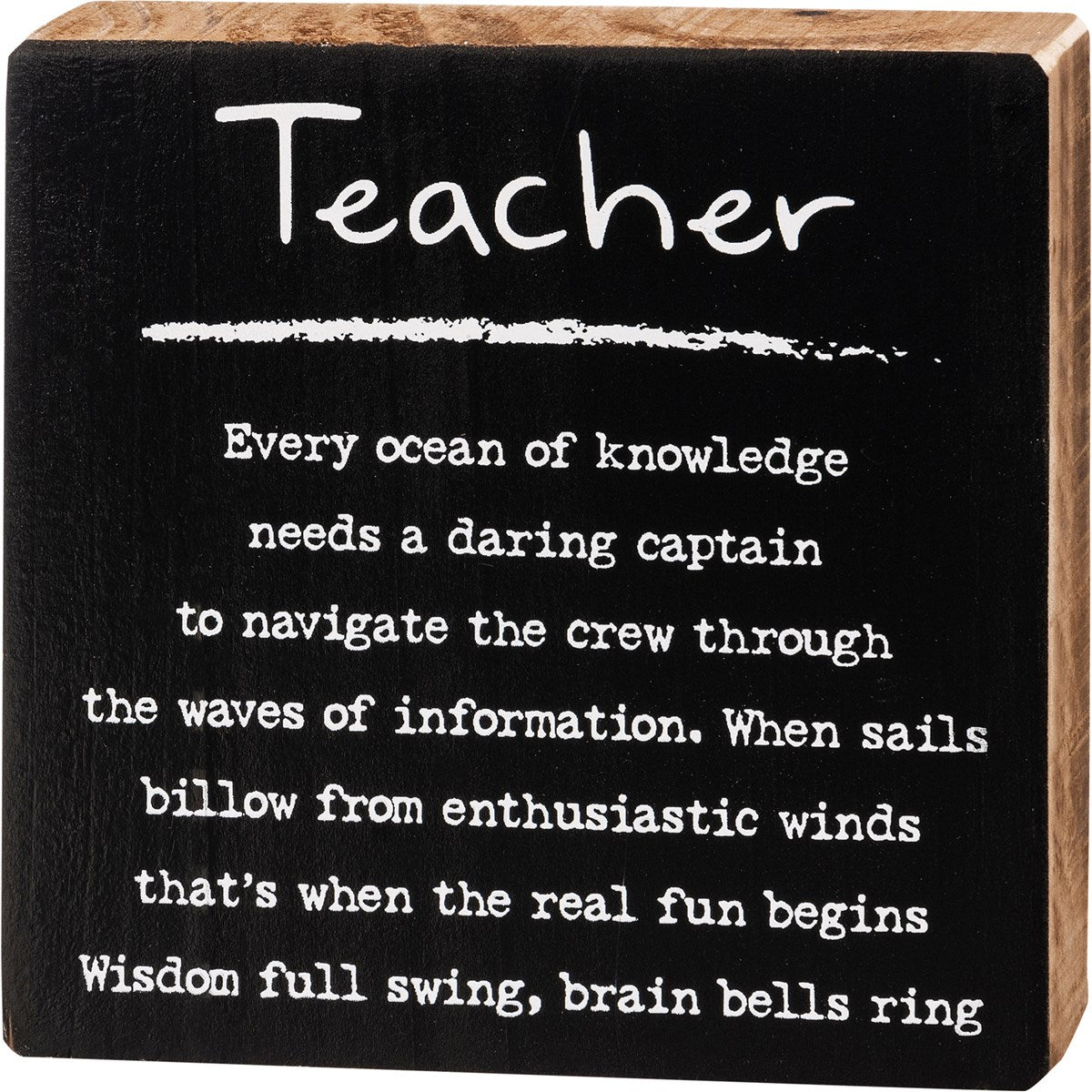 Teacher Block Sign
