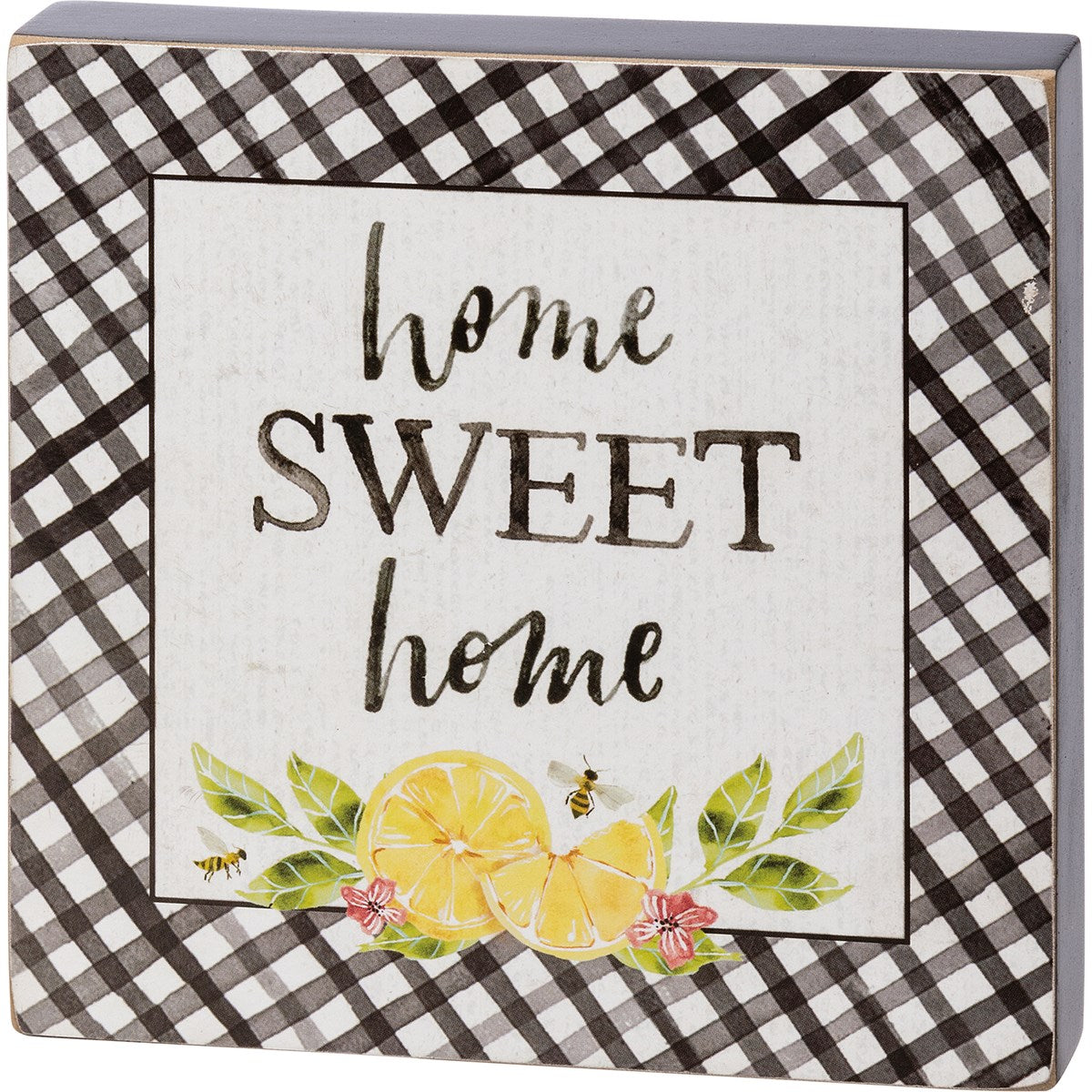 HOME SWEET HOME LEMON BLOCK SIGN