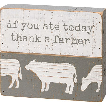 Thank A Farmer Slat Sign
