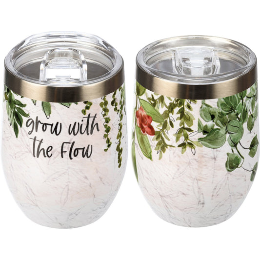 GROW WITH THE FLOW WINE TUMBLER