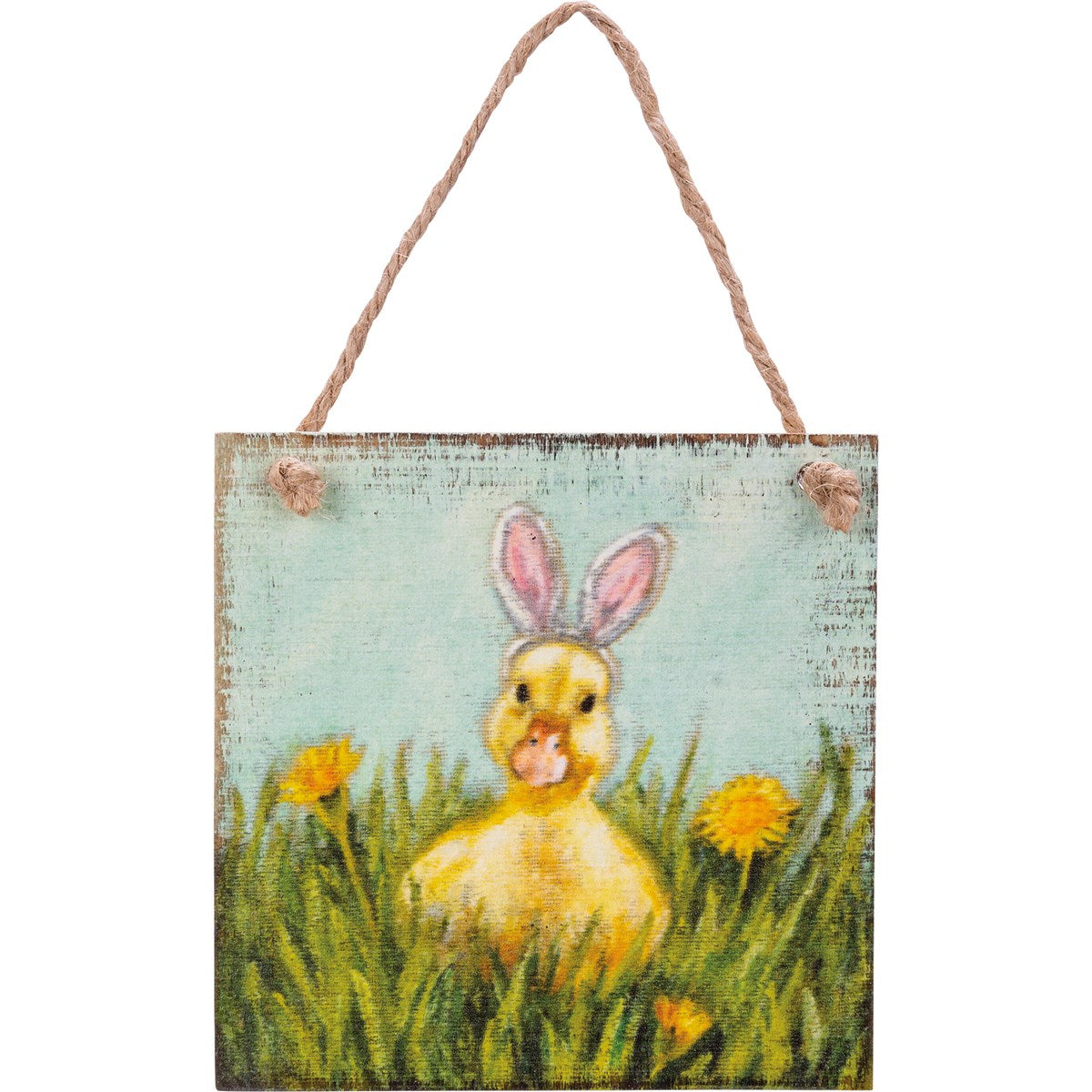 Duck With Bunny Ears Mini Sign