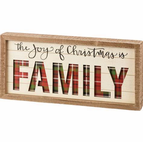 Family Inset Slat Box Sign