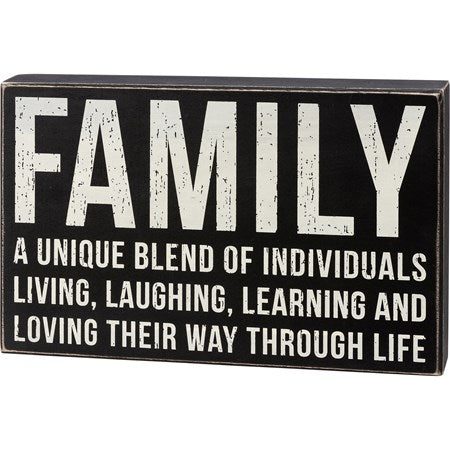 Family Unique Box Sign